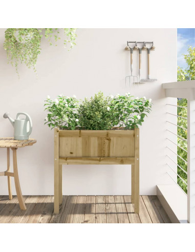Fioriera Giardino con Gambe 70x31x70 cm Legno Pino Impregnato