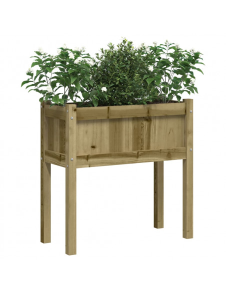 Fioriere da Giardino 2 pz con Gambe in Legno di Pino Impregnato