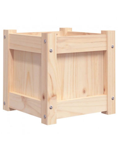Fioriera da Giardino 31x31x31 cm in Legno Massello di Pino