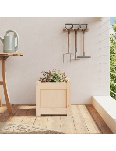 Fioriera da Giardino 31x31x31 cm in Legno Massello di Pino