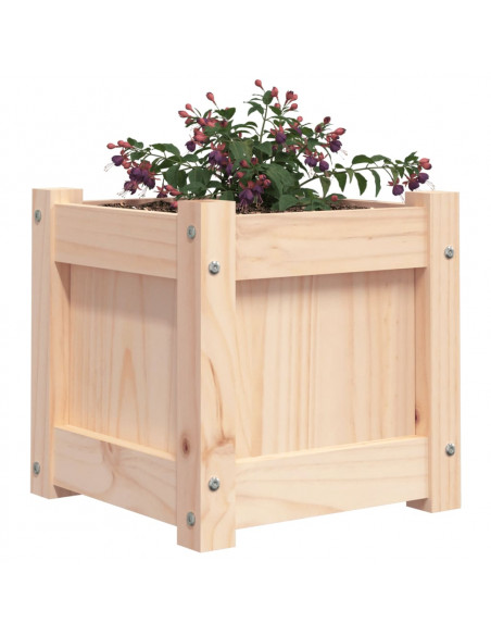 Fioriera da Giardino 31x31x31 cm in Legno Massello di Pino