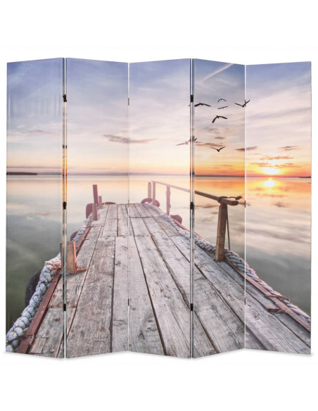 Paravento Pieghevole 200x170 cm Stampa Lago