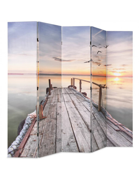 Paravento Pieghevole 200x170 cm Stampa Lago