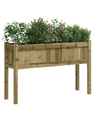 Fioriere da Giardino 2 pz con Gambe in Legno di Pino Impregnato