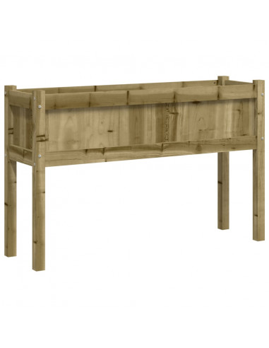 Fioriere da Giardino 2 pz con Gambe in Legno di Pino Impregnato