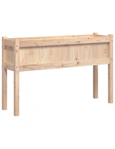 Fioriere da Giardino 2 pz con Gambe in Legno Massello di Pino