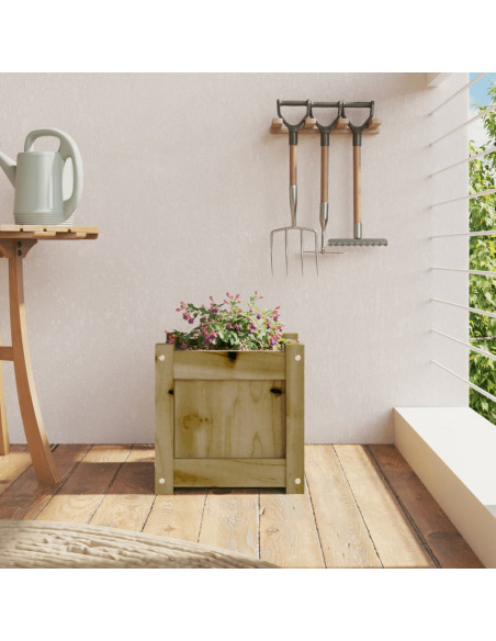 Fioriera da Giardino 31x31x31 cm in Legno di Pino Impregnato