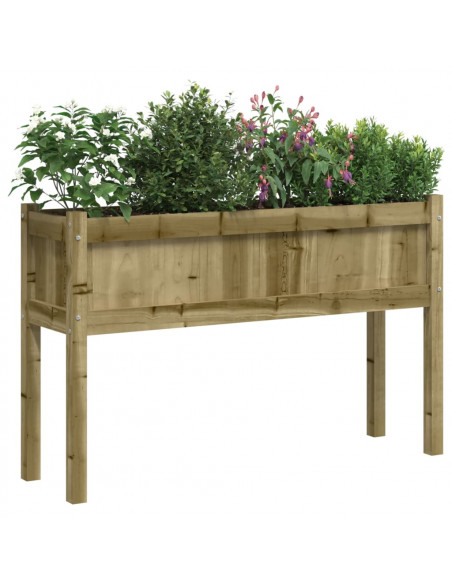 Fioriera Giardino con Gambe 110x31x70 cm Legno Pino Impregnato