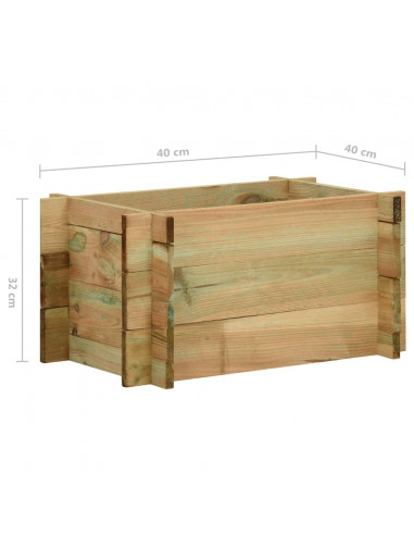 Fioriera Giardino Letto Vegetale Legno Pino Impregnato 40 cm