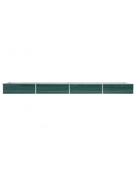 Letto Rialzato Giardino in Acciaio Zincato 600x80x45 cm Verde