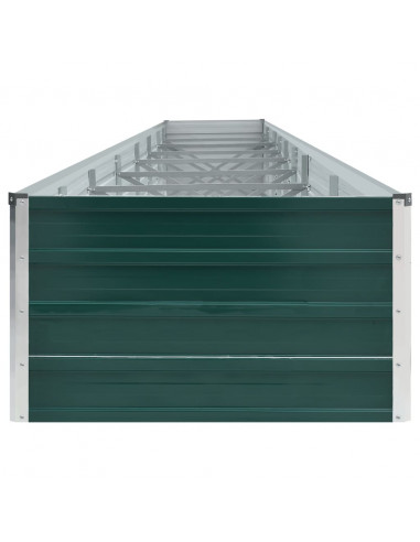 Letto Rialzato Giardino in Acciaio Zincato 600x80x45 cm Verde