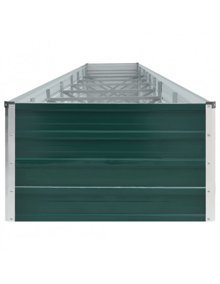 Letto Rialzato Giardino in Acciaio Zincato 600x80x45 cm Verde