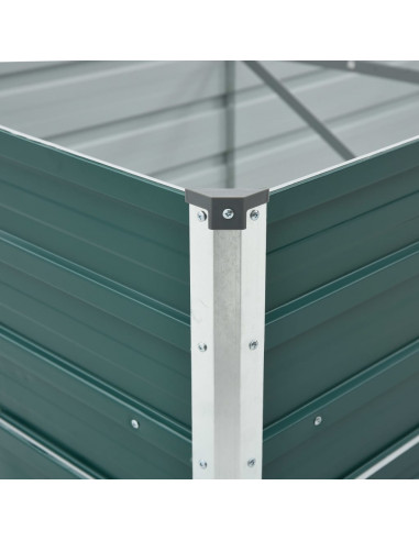 Letto Rialzato Giardino in Acciaio Zincato 600x80x45 cm Verde