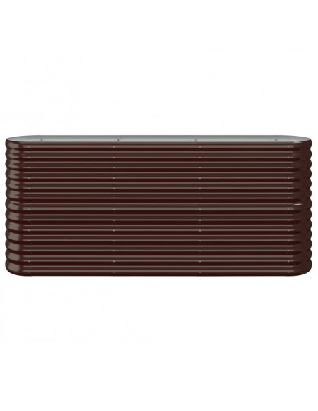 Letto Giardino Acciaio Verniciato a Polvere 152x40x68cm Marrone