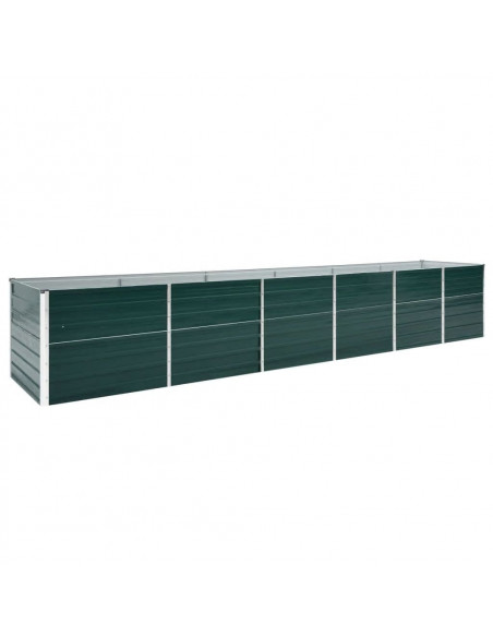 Letto Rialzato da Giardino Acciaio Zincato 480x80x77 cm Verde