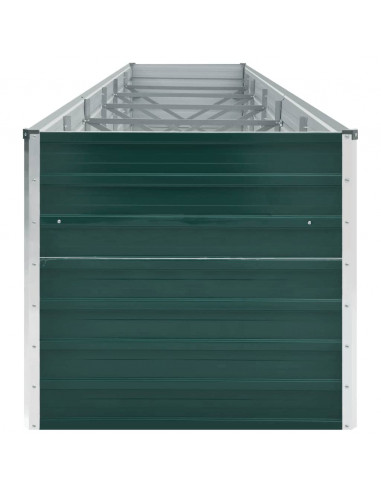 Letto Rialzato da Giardino Acciaio Zincato 480x80x77 cm Verde