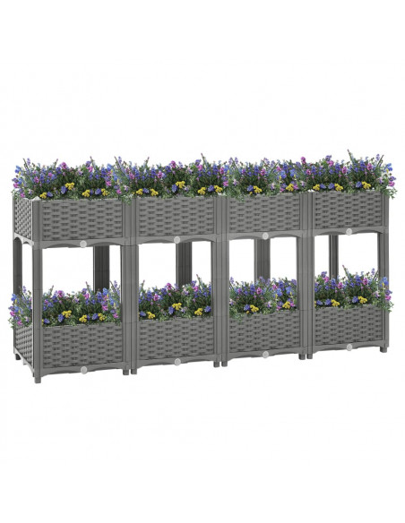 Fioriera Rialzata 160x40x71 cm in Polipropilene
