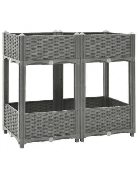 Fioriera Rialzata 80x40x71 cm in Polipropilene