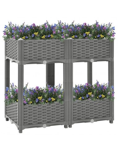 Fioriera Rialzata 80x40x71 cm in Polipropilene