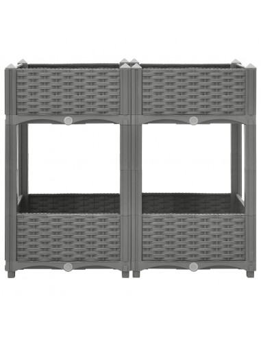 Fioriera Rialzata 80x40x71 cm in Polipropilene