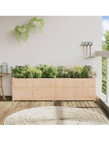Fioriera da Giardino 180x50x50 cm in Legno Massello di Pino