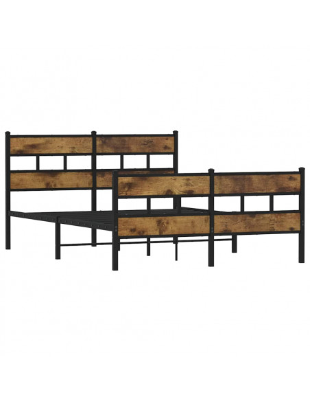 Giroletto senza Materaso in Metallo Rovere Fumo 135x190 cm