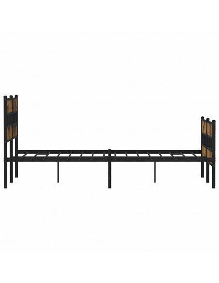 Giroletto senza Materaso in Metallo Rovere Fumo 135x190 cm