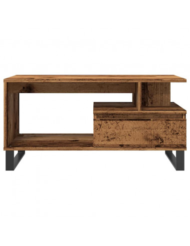 Tavolino da Salotto Legno Antico 90x49x45 cm Legno Multistrato