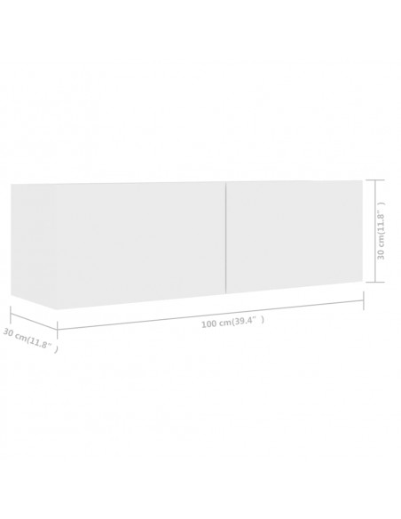 Set di Mobili Porta TV 3 pz Bianco in Legno Multistrato