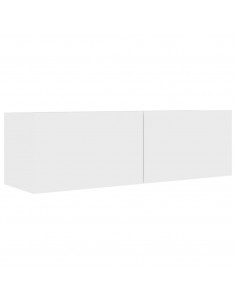 Set Mobili Porta TV 2 pz Bianco in Legno Multistrato