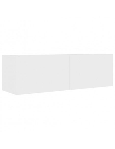 Set Mobili Porta TV 2 pz Bianco in Legno Multistrato