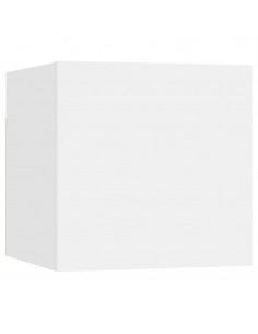 Set Mobili Porta TV 10 pz Bianco in Legno Multistrato