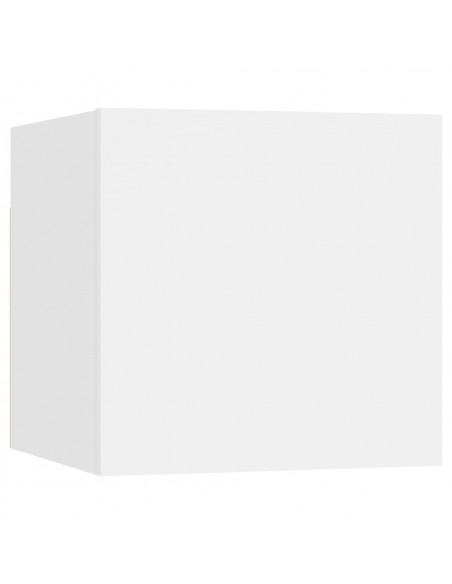 Set Mobili Porta TV 10 pz Bianco in Legno Multistrato