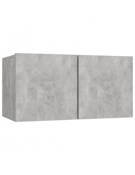 Set di Mobili Porta TV 4 pz Grigio Cemento in Legno Multistrato