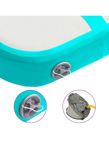 Tappetino Ginnastica Gonfiabile con Pompa 60x100x20cm PVC Verde