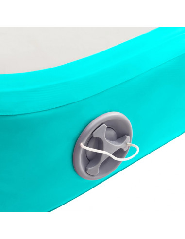 Tappetino Ginnastica Gonfiabile con Pompa 60x100x20cm PVC Verde