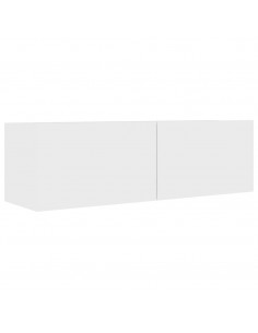 Set Mobili Porta TV 4 pz Bianco in Legno Multistrato