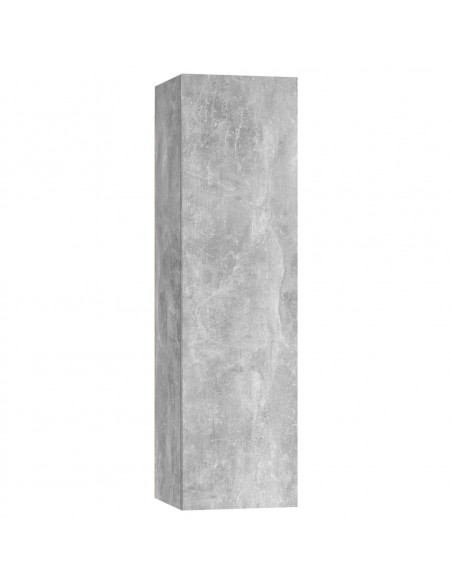Set di Mobili Porta TV 3 pz Grigio Cemento in Legno Multistrato