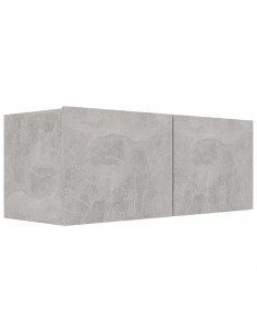 Set di Mobili Porta TV 6 pz Grigio Cemento in Legno Multistrato