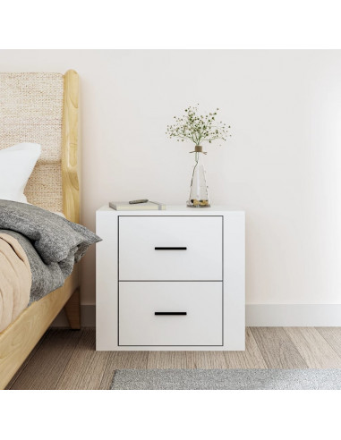 Comodino a Muro Bianco 50x36x47 cm