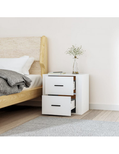 Comodino a Muro Bianco 50x36x47 cm