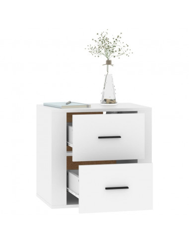 Comodino a Muro Bianco 50x36x47 cm