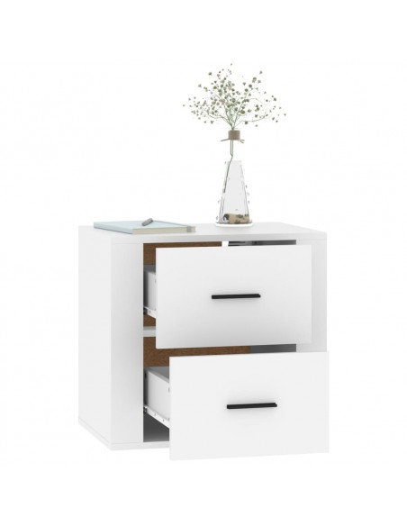 Comodino a Muro Bianco 50x36x47 cm