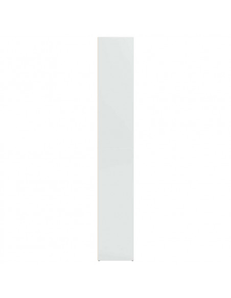 Libreria Bianco Lucido 40x30x189 cm in Legno Multistrato