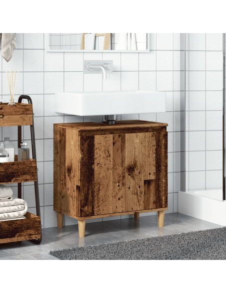 Mobile Lavabo Legno Antico 58x33x60 cm in Legno Multistrato
