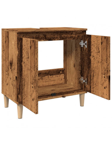 Mobile Lavabo Legno Antico 58x33x60 cm in Legno Multistrato
