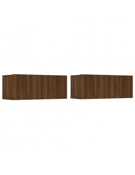 Set Mobili Porta TV 4 pz Rovere Marrone in Legno Multistrato