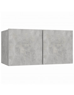 Set di Mobili Porta TV 5 pz Grigio Cemento in Legno Multistrato