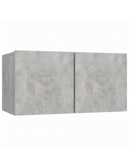 Set di Mobili Porta TV 5 pz Grigio Cemento in Legno Multistrato