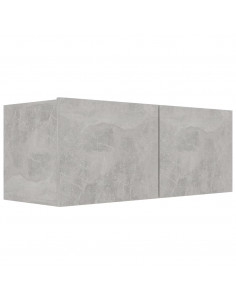 Set di Mobili Porta TV 3 pz Grigio Cemento in Legno Multistrato